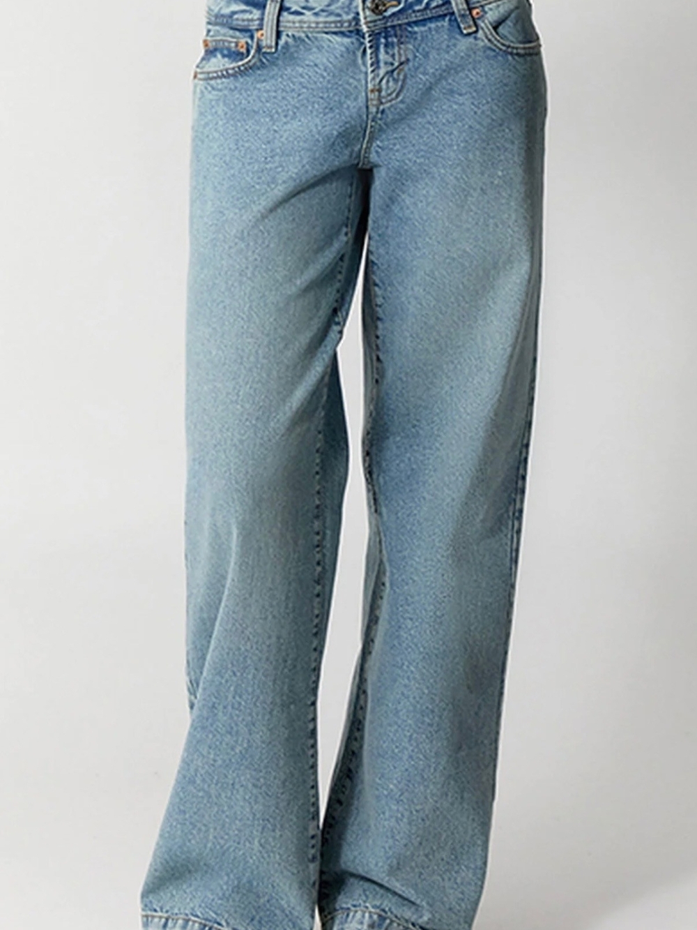Pacific Sunwear Light Blue Wide-Leg Jeans
